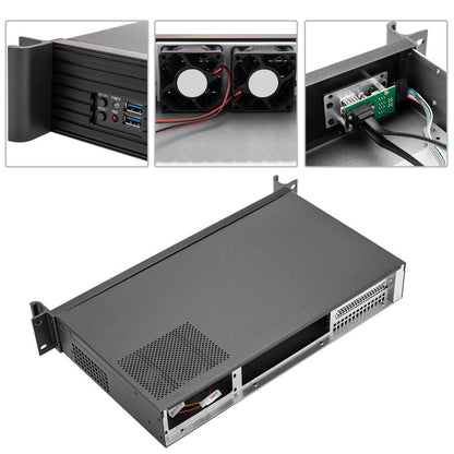 Caja rack 19' IPC mini-ITX 1.5U 1x3.5' 2x2.5' fondo 250mm