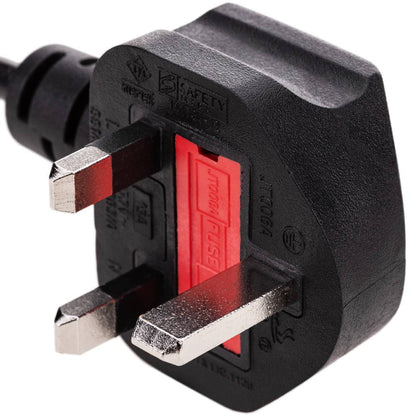 Cable eléctrico British Standard BS-1363-1 a IEC-60320-C7 de 1.8m negro