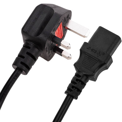 Cable eléctrico British Standard BS-1363-1 a IEC-60320-C13 3x1.00mm² de 1.8m negro