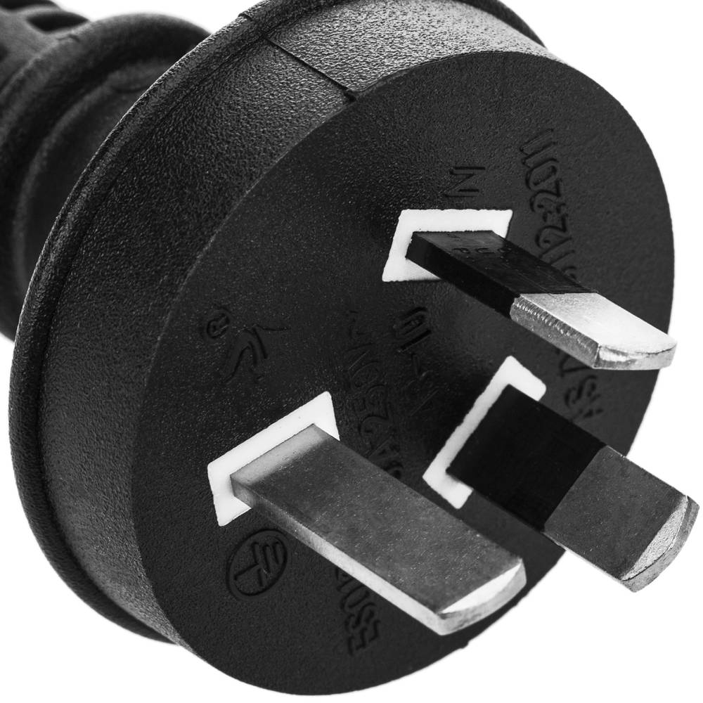 Cable eléctrico AU AS/NZS-3112-1 a IEC-60320-C13 de 1.8m negro