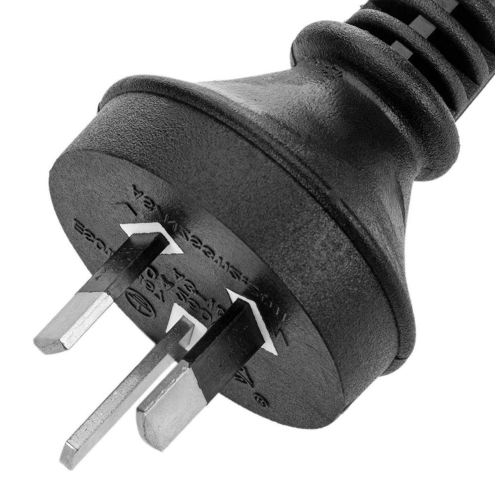 Cable eléctrico AU AS/NZS-3112-1 a IEC-60320-C13 de 1.8m negro