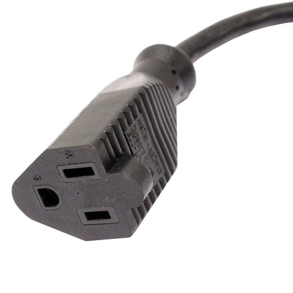 Cable eléctrico US NEMA-5-15R a IEC-60320-C20 de 0.4m negro
