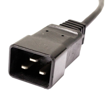 Cable eléctrico US NEMA-5-15R a IEC-60320-C20 de 0.4m negro