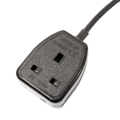 Cable eléctrico British Standard BS-1363-2 a IEC-60320-C20 de 0.4m negro