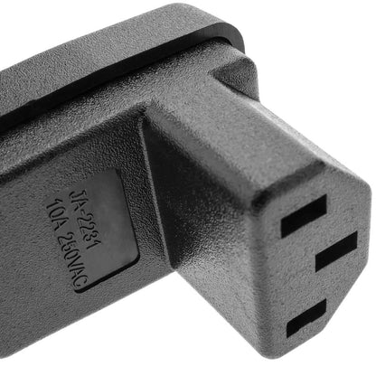 Clavija IEC-60320 C13. Enchufe hembra con ángulo