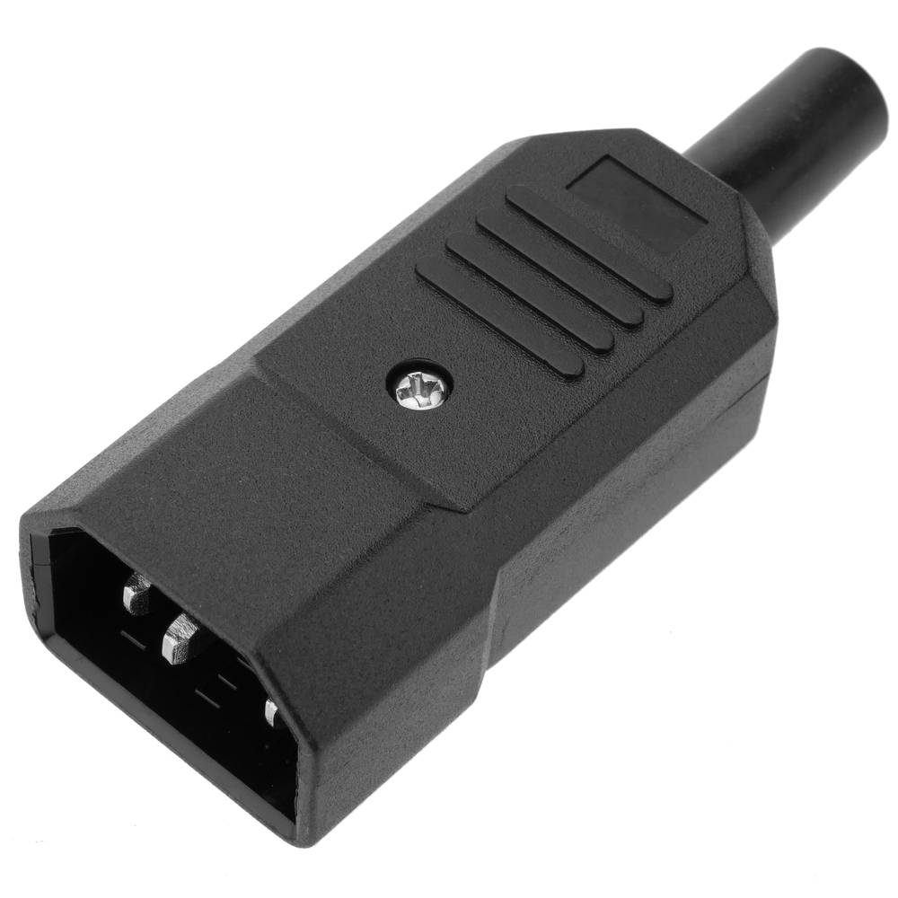 Clavija IEC-60320 C14. Enchufe macho recto