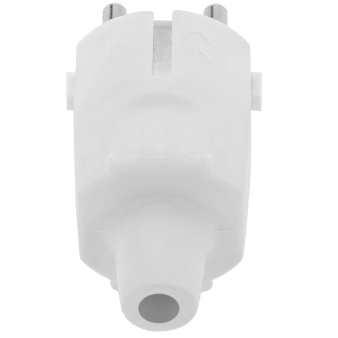 Clavija enchufe schuko recto macho blanco