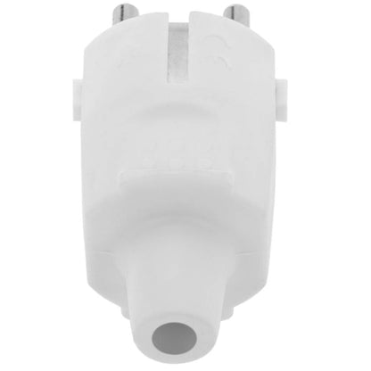 Clavija enchufe schuko recto macho blanco