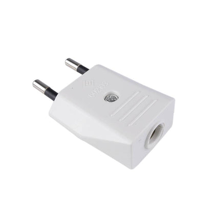 Clavija enchufe bipolar europlug macho blanco