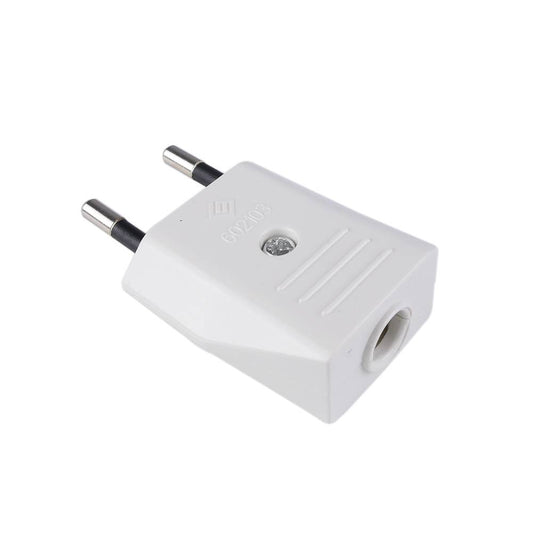 Clavija enchufe bipolar europlug macho blanco