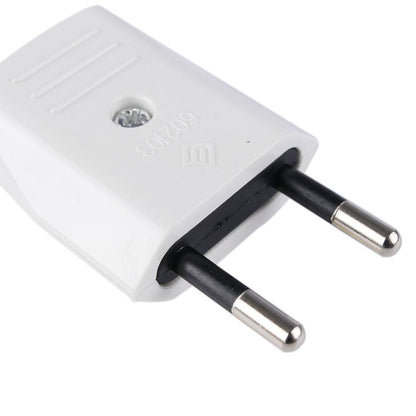Clavija enchufe bipolar europlug macho blanco