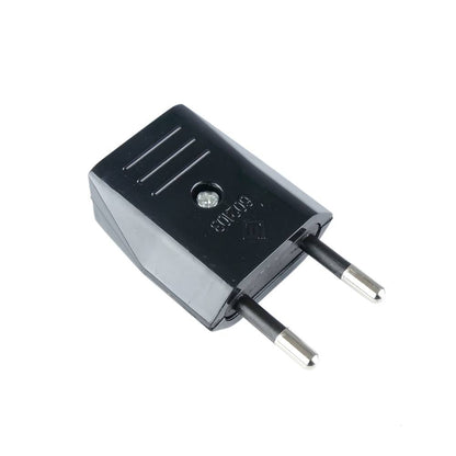 Clavija enchufe bipolar europlug macho negro