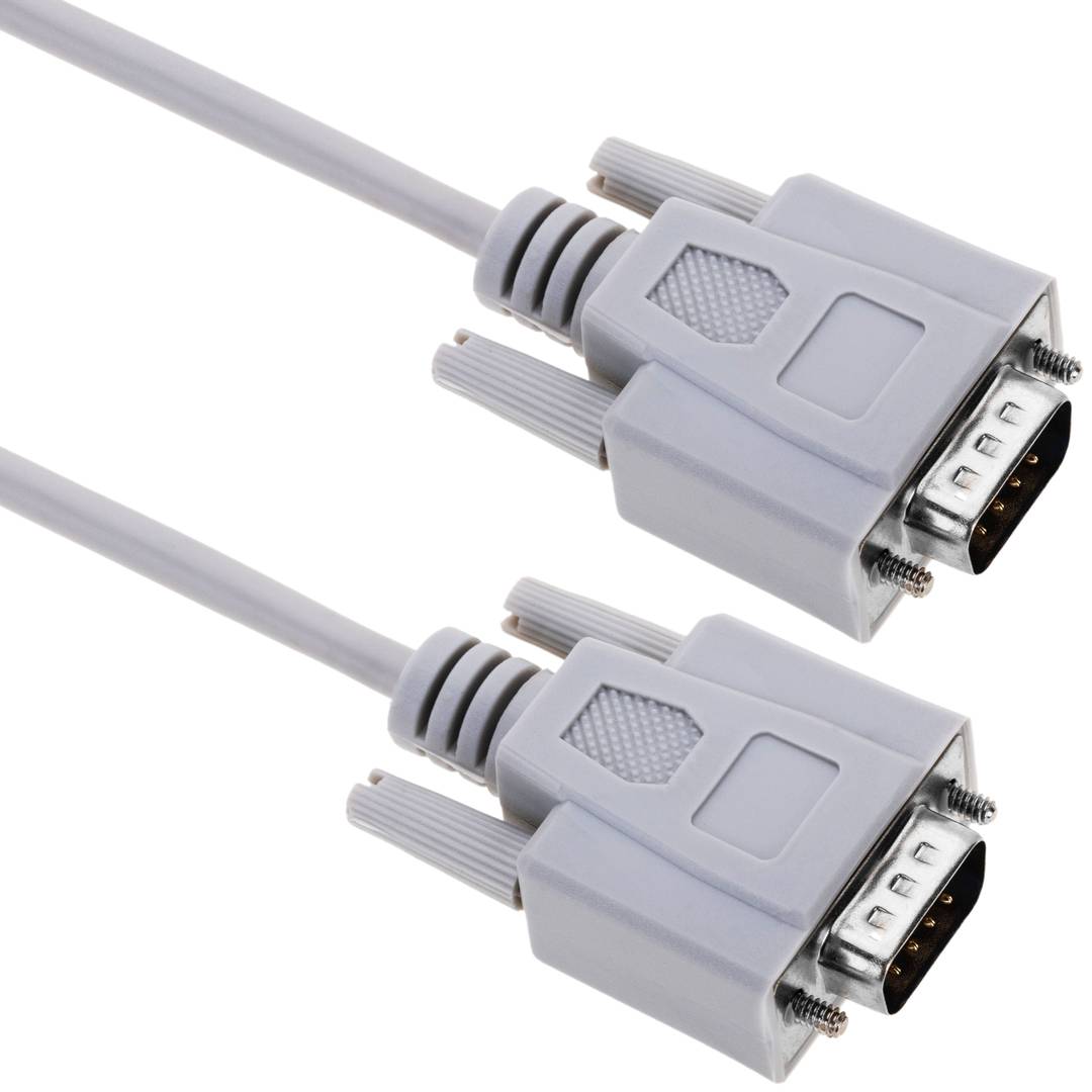 Cable serie con conector DB9 macho a macho de 2m
