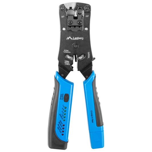 Herramienta crimpadora Lanberg NT-0203 para RJ11, RJ12 y RJ45 con comprobador de cables