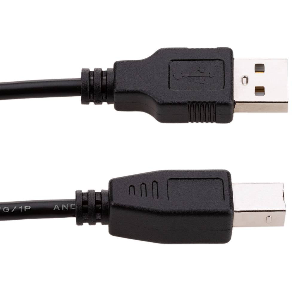 Cable USB negro A macho a USB B macho impresora de 1.8 m