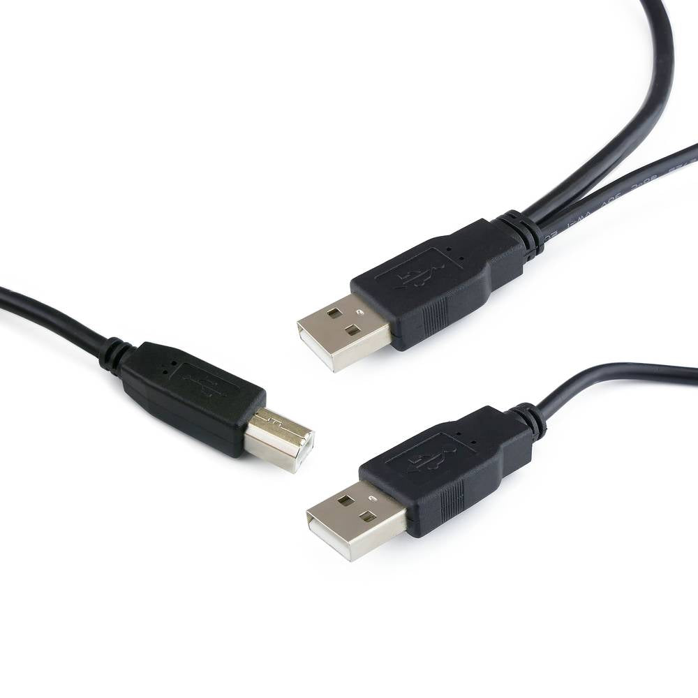 Cable USB 2.0 de doble alimentación 2AM a BM 1.2m