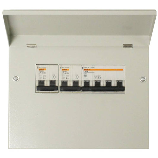 Caja de distribución eléctrica de 8 módulos 17.5 mm IP40 para empotrar de metal SPN