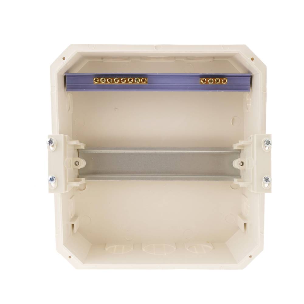 Caja de distribución eléctrica de 8 módulos de empotrar de plástico ABS SPN IP40