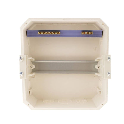 Caja de distribución eléctrica de 8 módulos de empotrar de plástico ABS SPN IP40