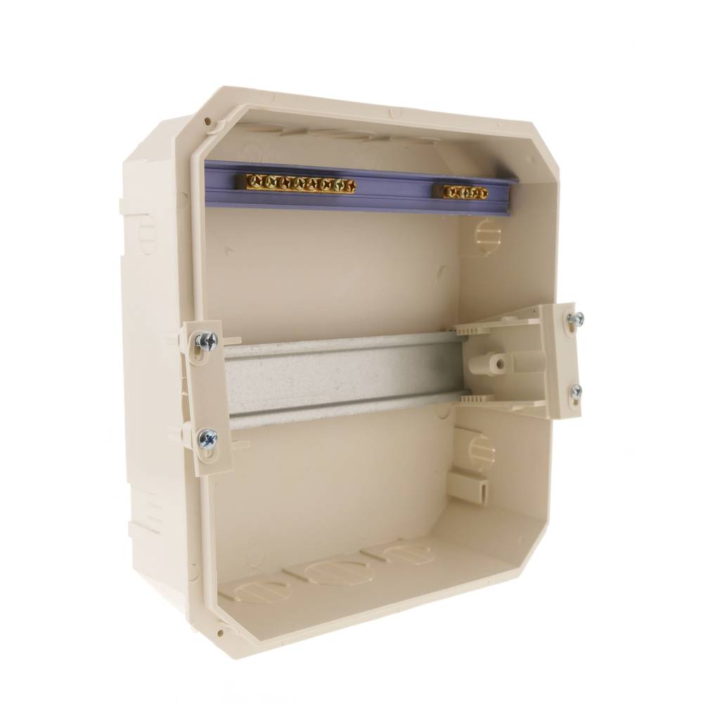 Caja de distribución eléctrica de 8 módulos de empotrar de plástico ABS SPN IP40