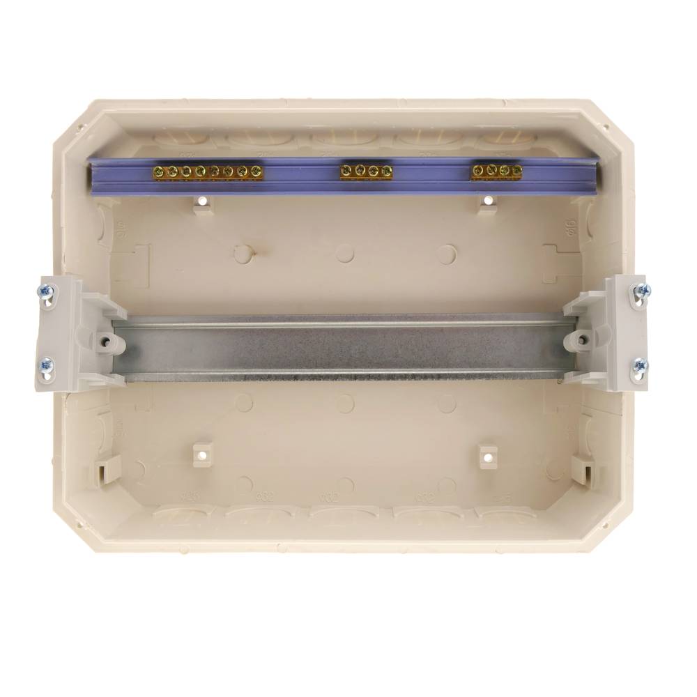 Caja de distribución eléctrica de 12 módulos de empotrar de plástico ABS SPN IP40