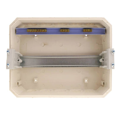 Caja de distribución eléctrica de 12 módulos de empotrar de plástico ABS SPN IP40
