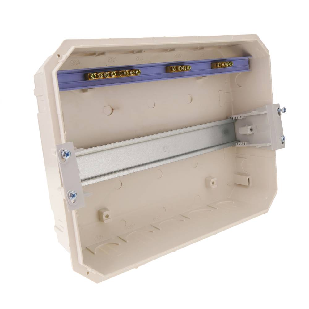 Caja de distribución eléctrica de 12 módulos de empotrar de plástico ABS SPN IP40