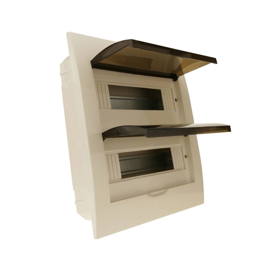 Caja de distribución eléctrica de 24 módulos de empotrar de plástico ABS SPN IP40