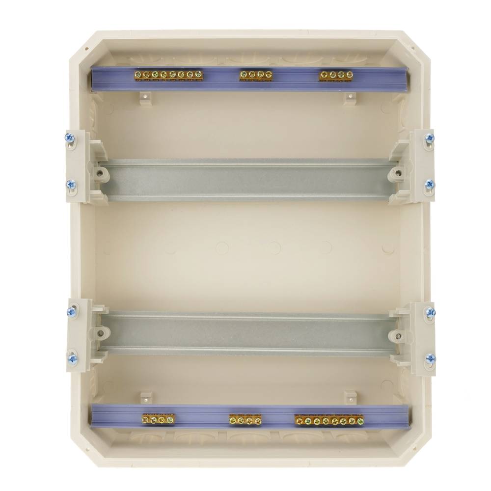Caja de distribución eléctrica de 24 módulos de empotrar de plástico ABS SPN IP40