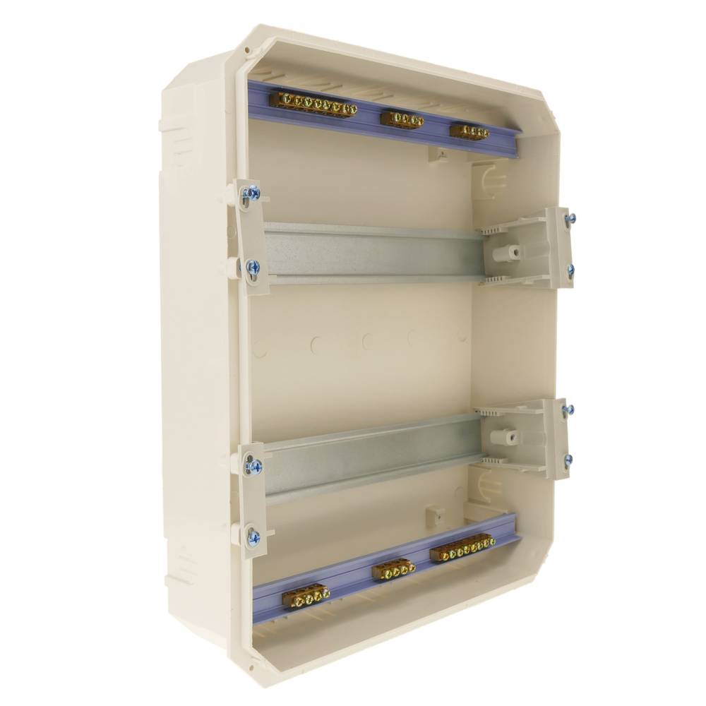 Caja de distribución eléctrica de 24 módulos de empotrar de plástico ABS SPN IP40