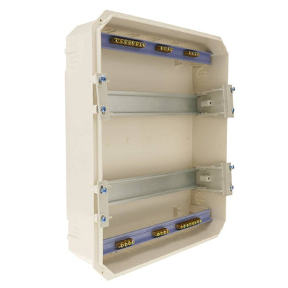 Caja de distribución eléctrica de 24 módulos de empotrar de plástico ABS SPN IP40