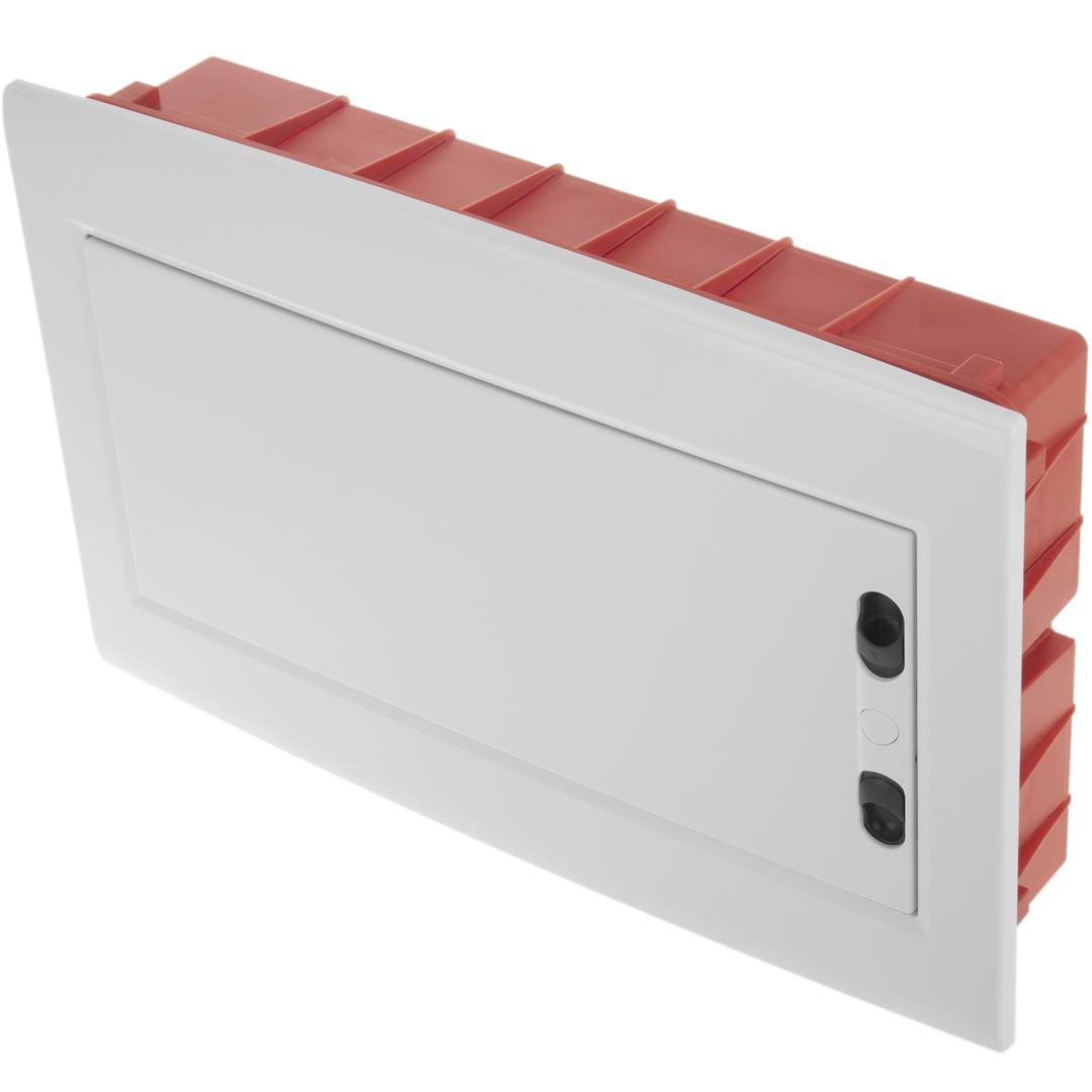 Caja de distribución eléctrica de plástico ABS para empotrar a pared de 18 módulos