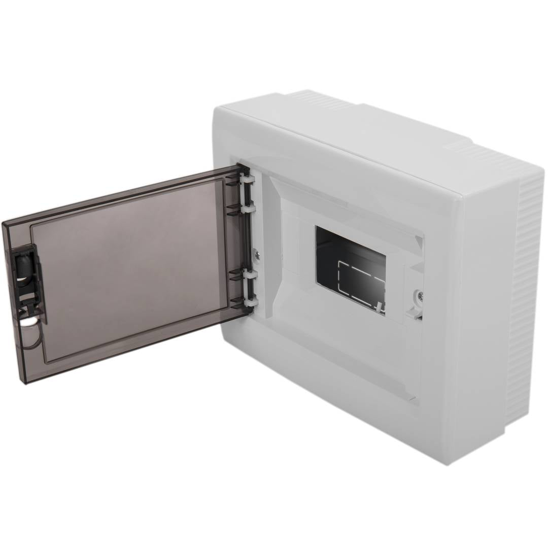 Caja de distribución eléctrica de plástico ABS para superficie de 8 módulos