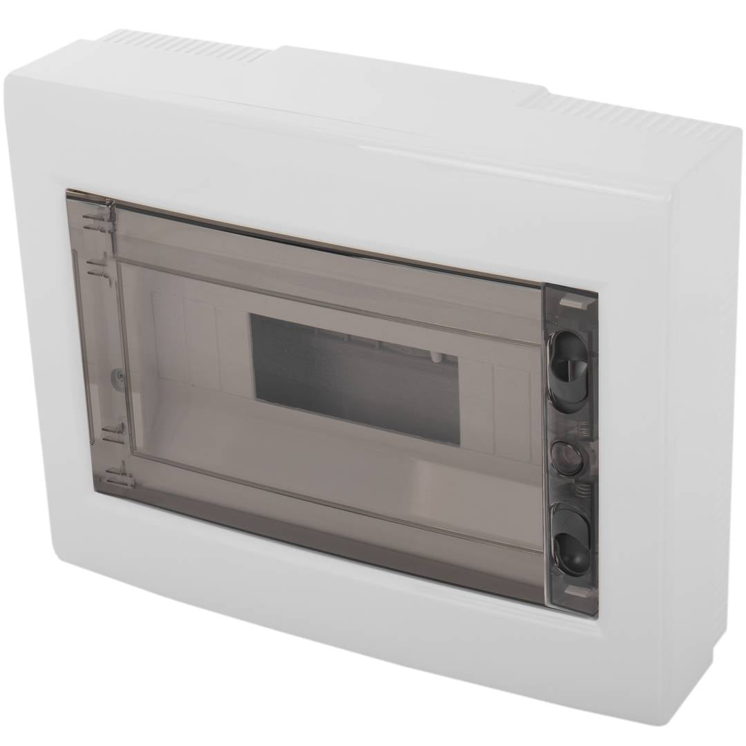 Caja de distribución eléctrica de plástico ABS para superficie de 12 módulos