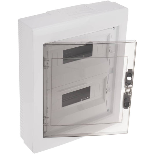 Caja de distribución eléctrica de plástico ABS para superficie de 24 módulos