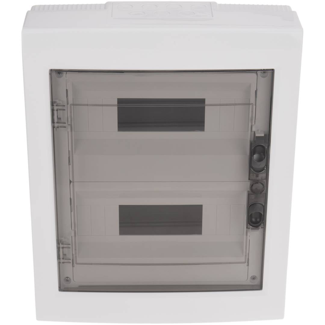 Caja de distribución eléctrica de plástico ABS para superficie de 24 módulos