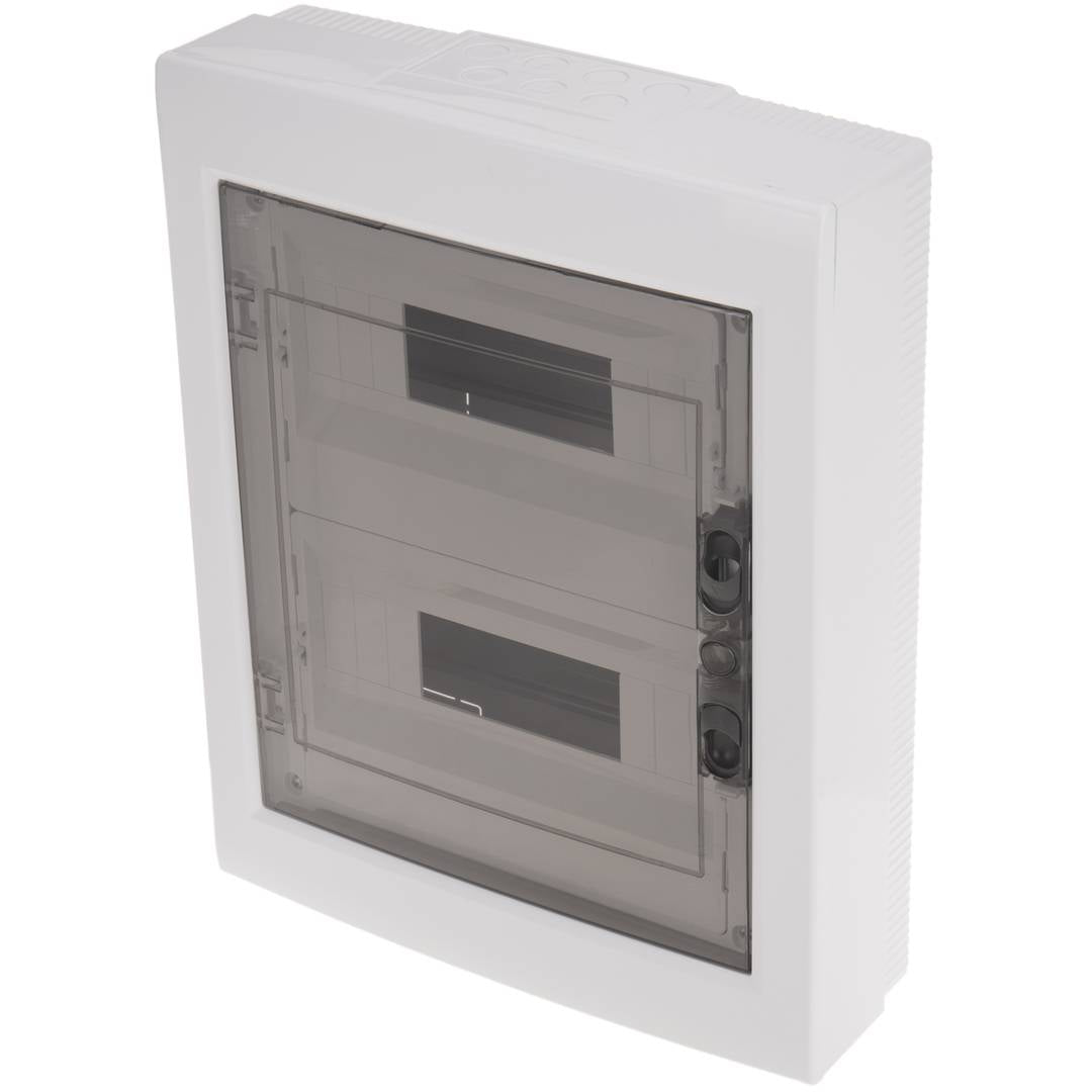 Caja de distribución eléctrica de plástico ABS para superficie de 24 módulos