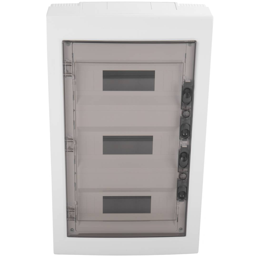 Caja de distribución eléctrica de plástico ABS para superficie de 36 módulos