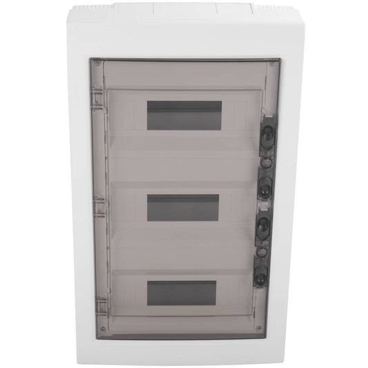 Caja de distribución eléctrica de plástico ABS para superficie de 36 módulos