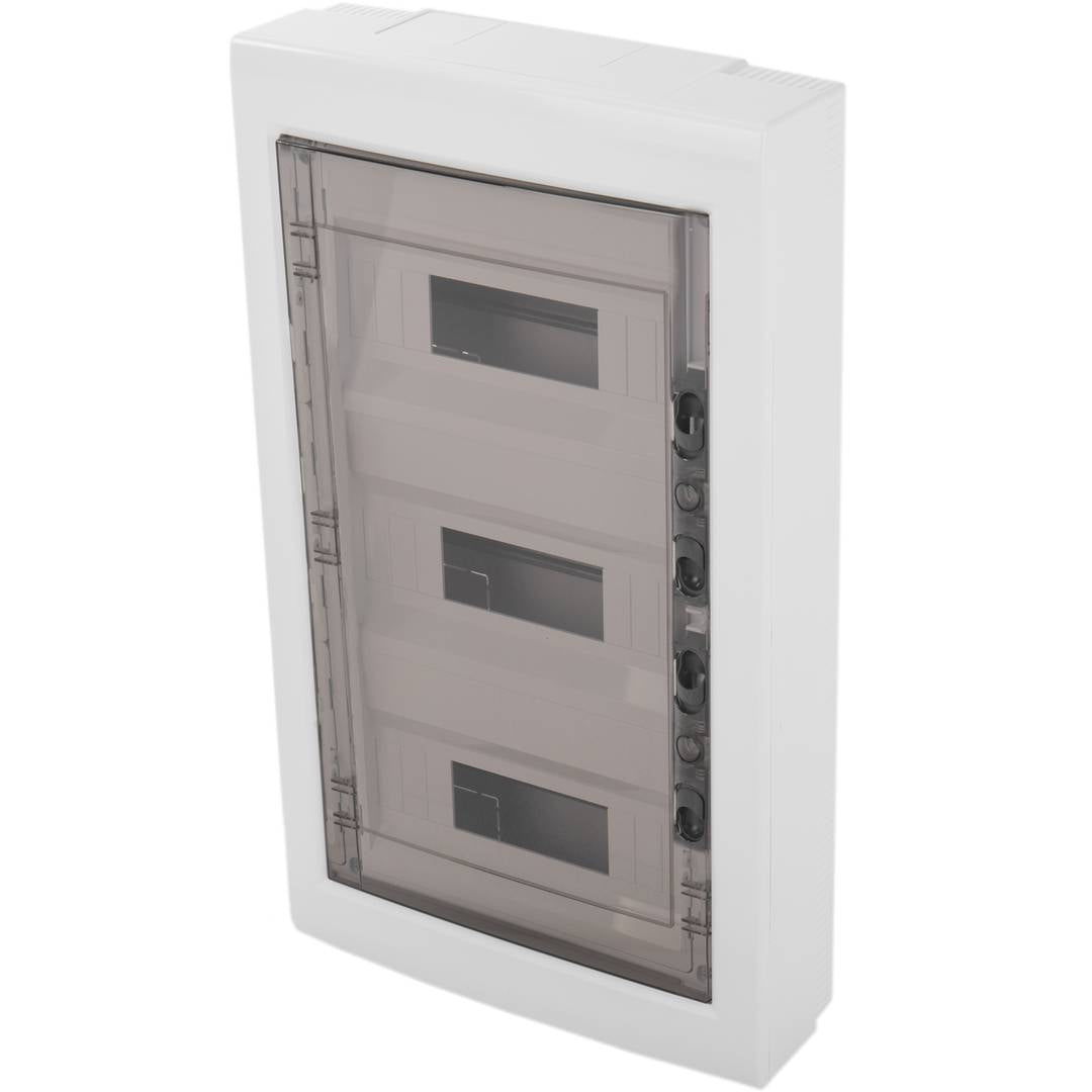 Caja de distribución eléctrica de plástico ABS para superficie de 36 módulos