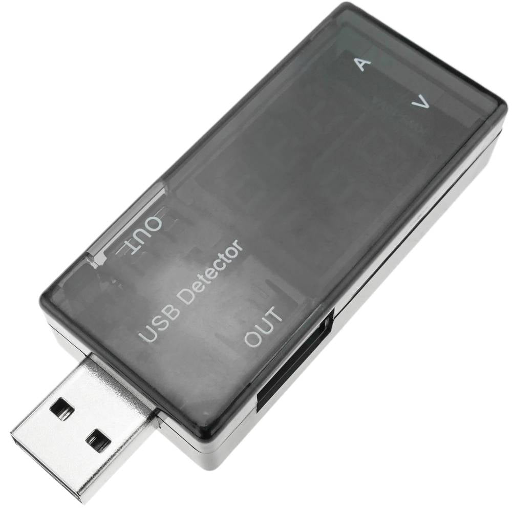 Voltímetro Amperímetro y nivel de carga USB con visores de 3 dígitos