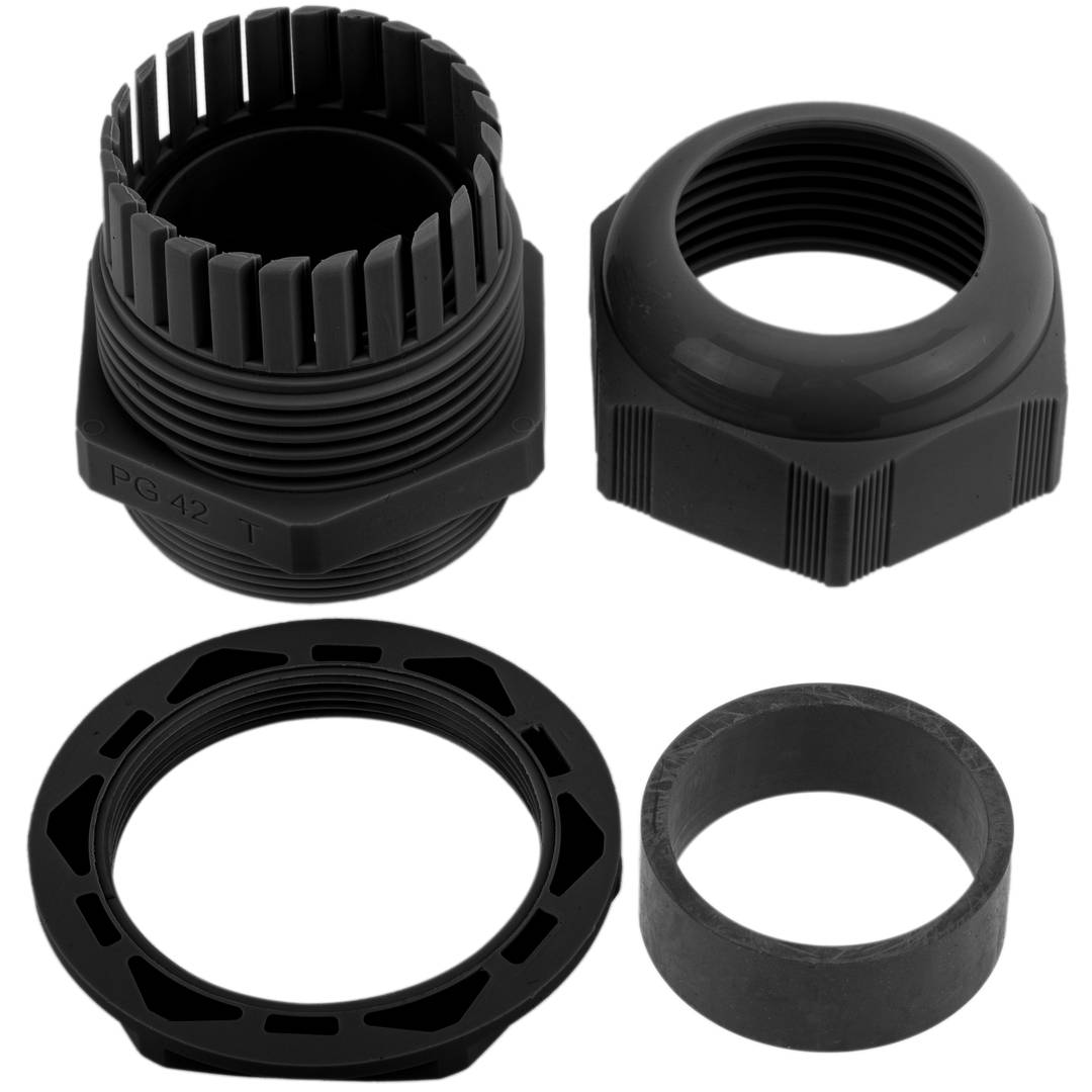 Prensaestopas de poliamida PG42 negro
