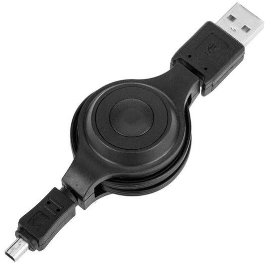 Cable USB retráctil de 120 cm (AM/MiniUSB4PinM) Mitsumi