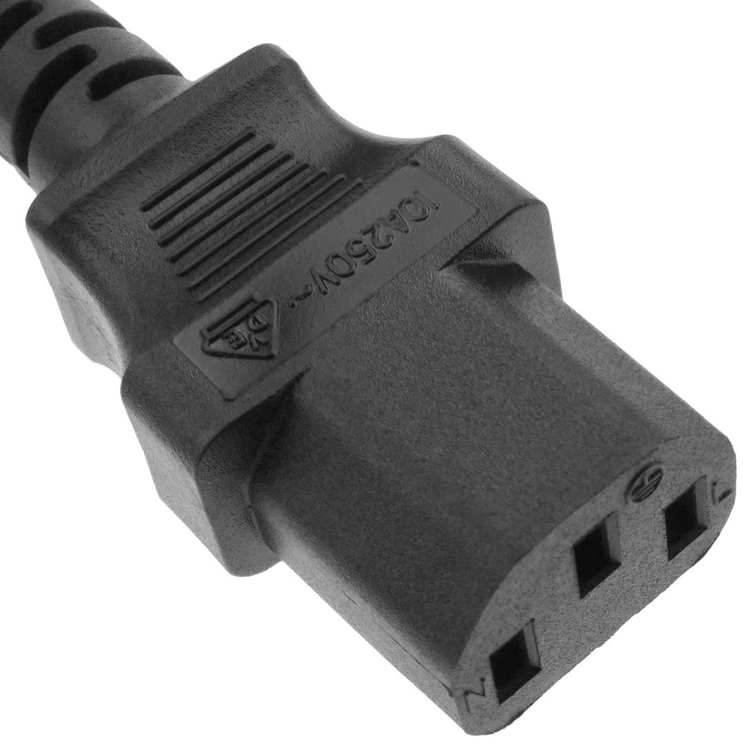 Cable eléctrico de alimentación IEC60320 C13-hembra a Schuko-macho 60cm