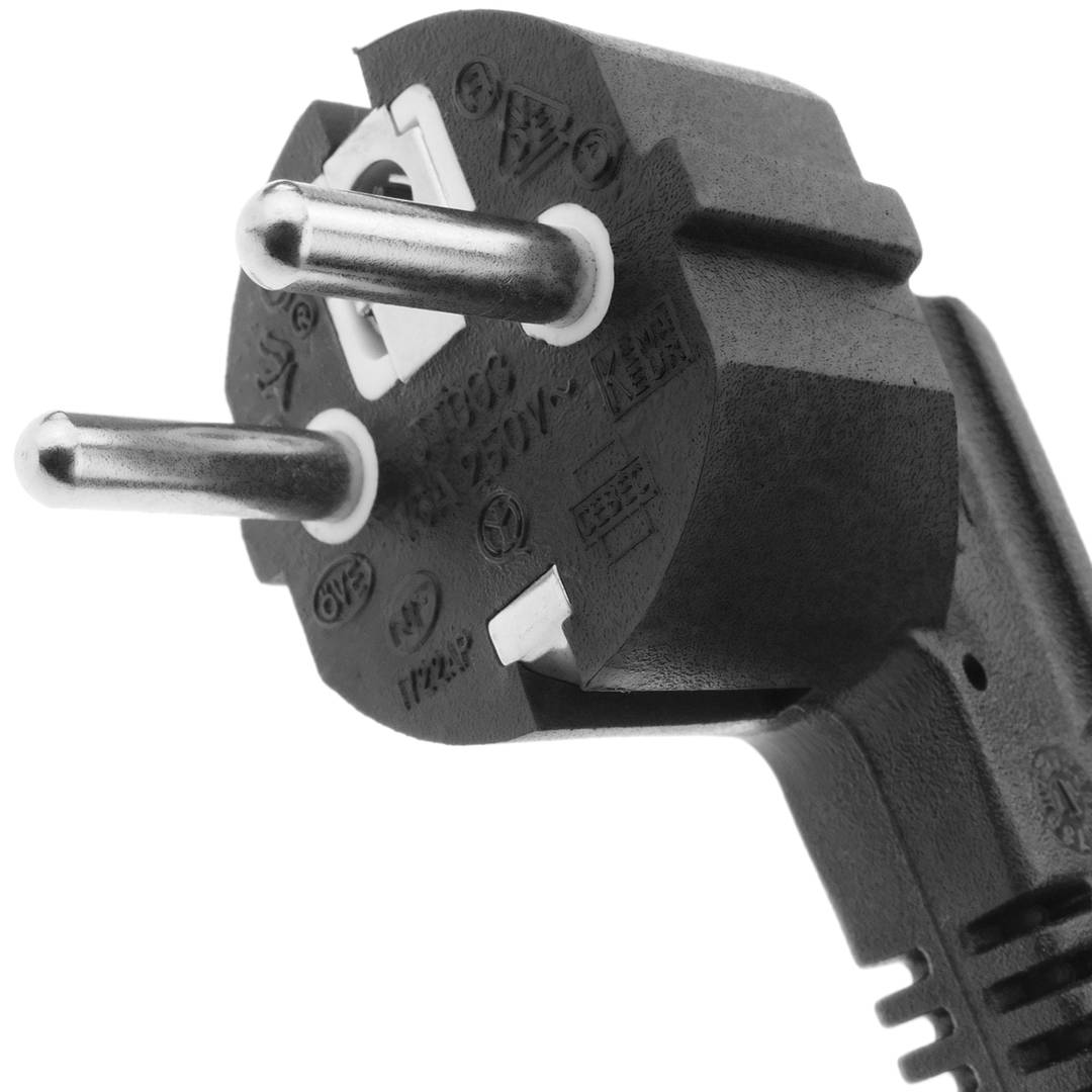 Cable eléctrico de alimentación IEC60320 C13-hembra a Schuko-macho 60cm