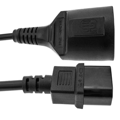Cable adaptador C14 a schuko hembra cable de alimentación IEC-60320 de 20cm