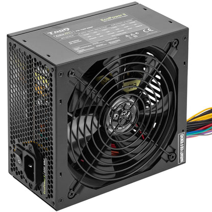 Fuente de alimentación TooQ Ecopower II 600 W PFC activo con ventilador silencioso de 140 mm