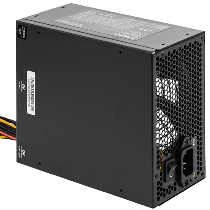 Fuente de alimentación TooQ Ecopower II 600 W PFC activo con ventilador silencioso de 140 mm