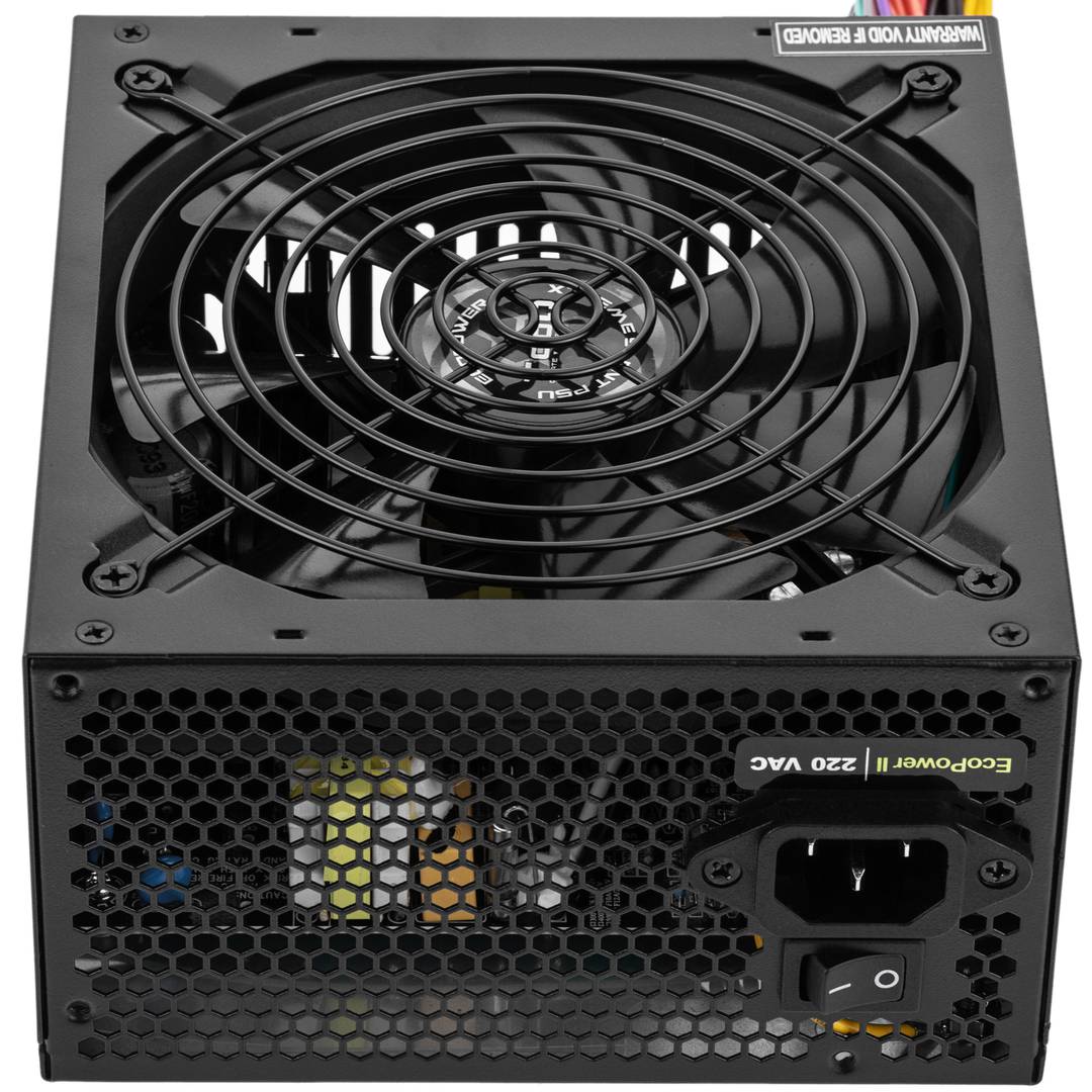 Fuente de alimentación TooQ Ecopower II 600 W PFC activo con ventilador silencioso de 140 mm