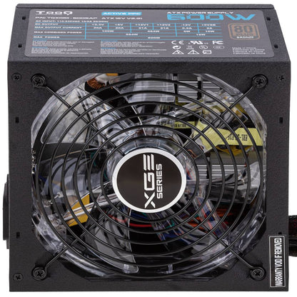 Fuente de alimentación TooQ Gaming XGE II con ventilador con LED 140 mm PFC activo 600 W